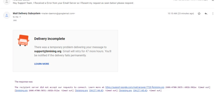 Gmail Error