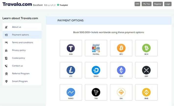 travala_screen_cryptocurrency_support