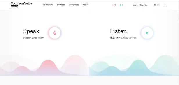 Common Voice Website Screenshot