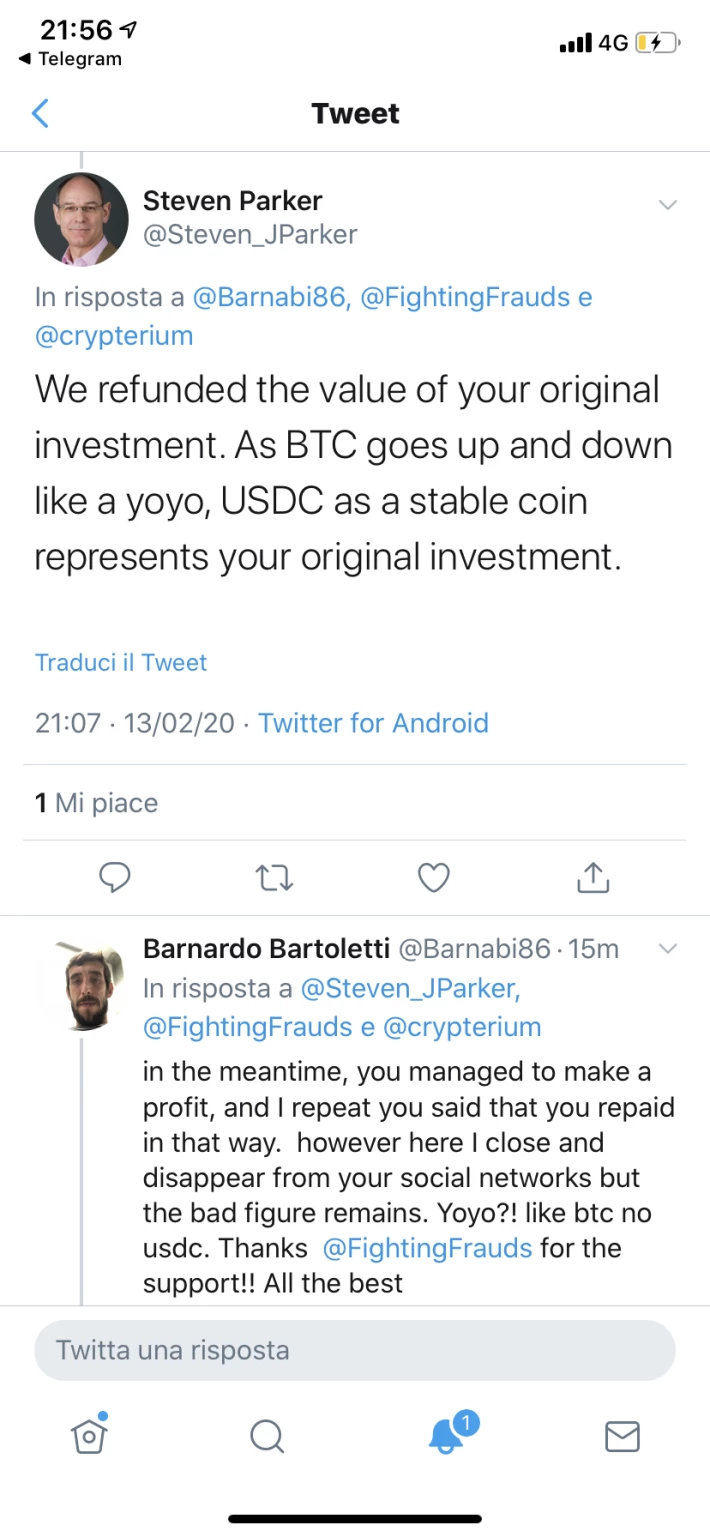 Mr. Crypterium btc yoyo