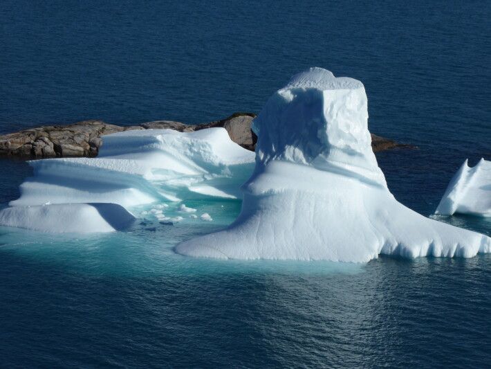 Big iceberg with lagoon