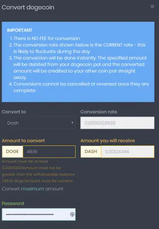 Convert Dash