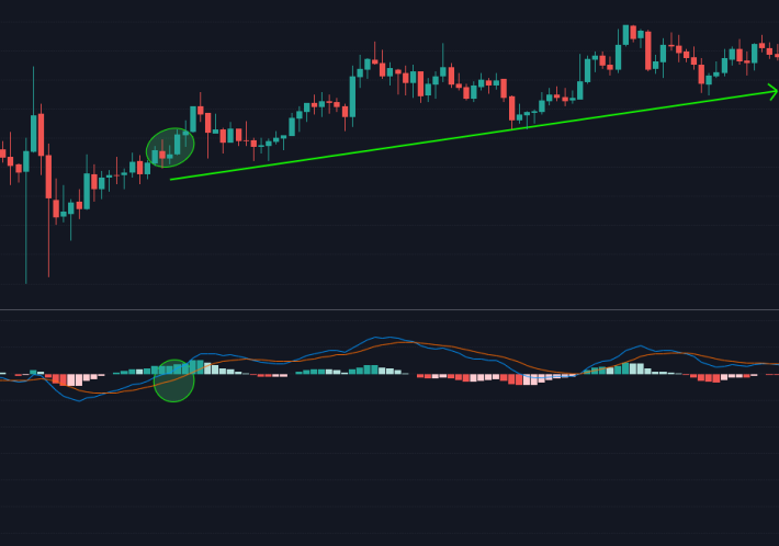 MACD 0 line cross Bullish