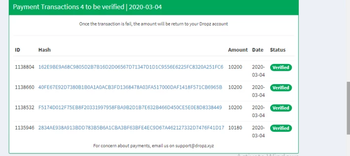 Withdrawal Payment