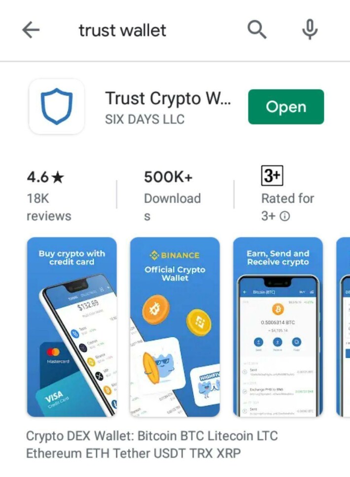 Trust Wallet Playstore Image