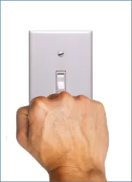knuckles on lightswitch