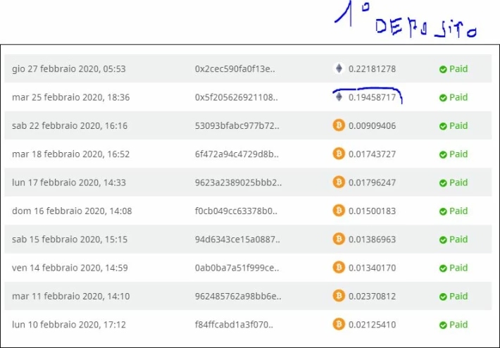 First Deposit