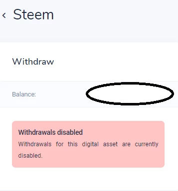 No Withdrawals warning on Bitvavo