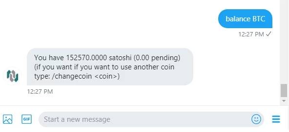 balance BTC