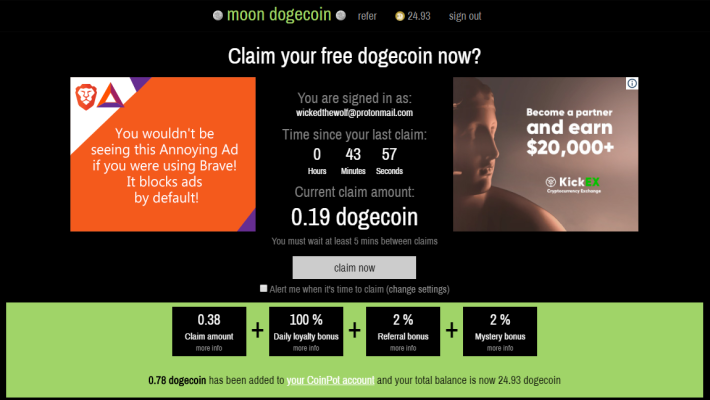 Doge full loyalty claim