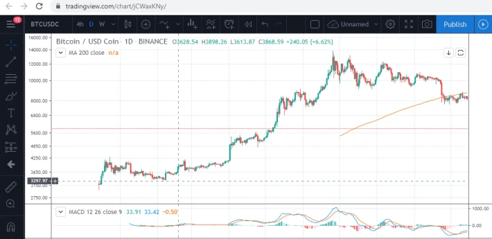 2019 BTC February price