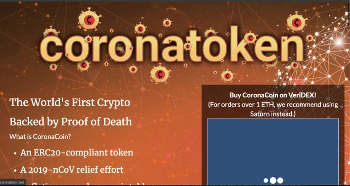 New coronatoken Website
