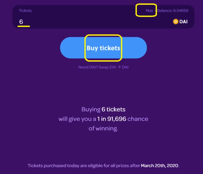 max tickets