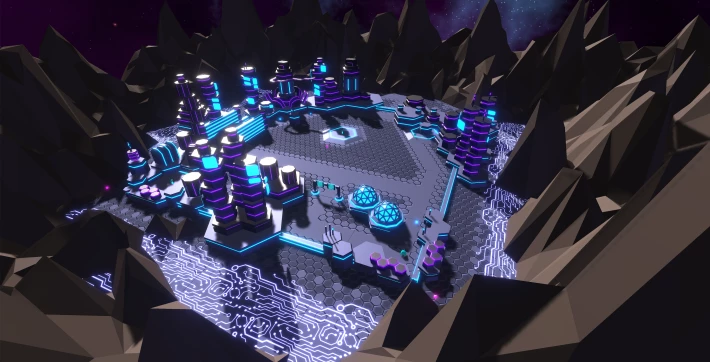 The hexagon grid textures used as floors in game