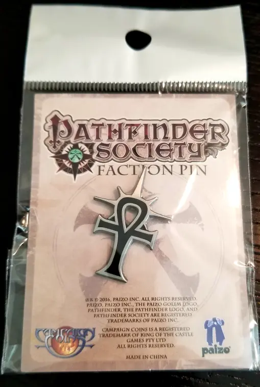 Silver Crusade faction pin