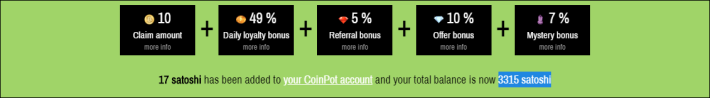 Proof of work CP Bitcoin Moon Faucet