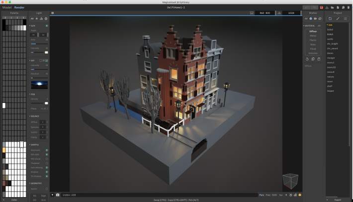Magica Voxel image of Delft by Tim Coster
