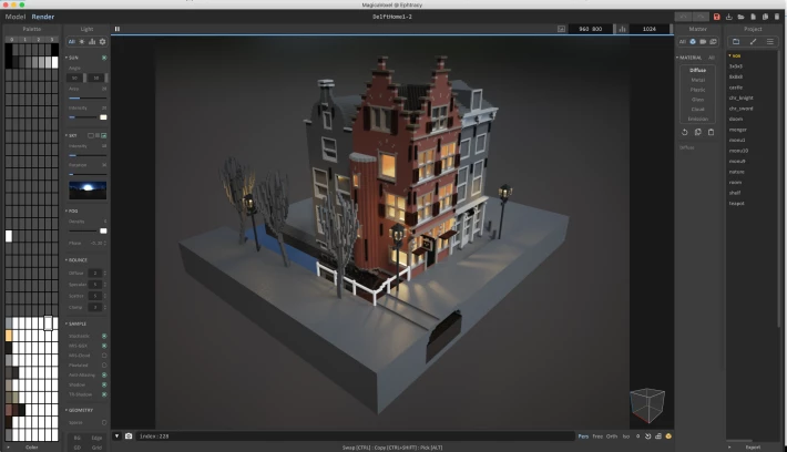 Magica Voxel image of Delft by Tim Coster
