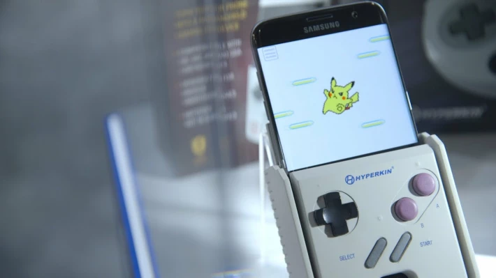 Accessory to transform any phone into a Game Boy.