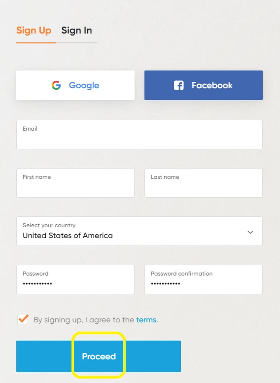 signup