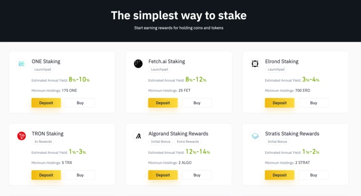 The simplest way to stake crypto currencies