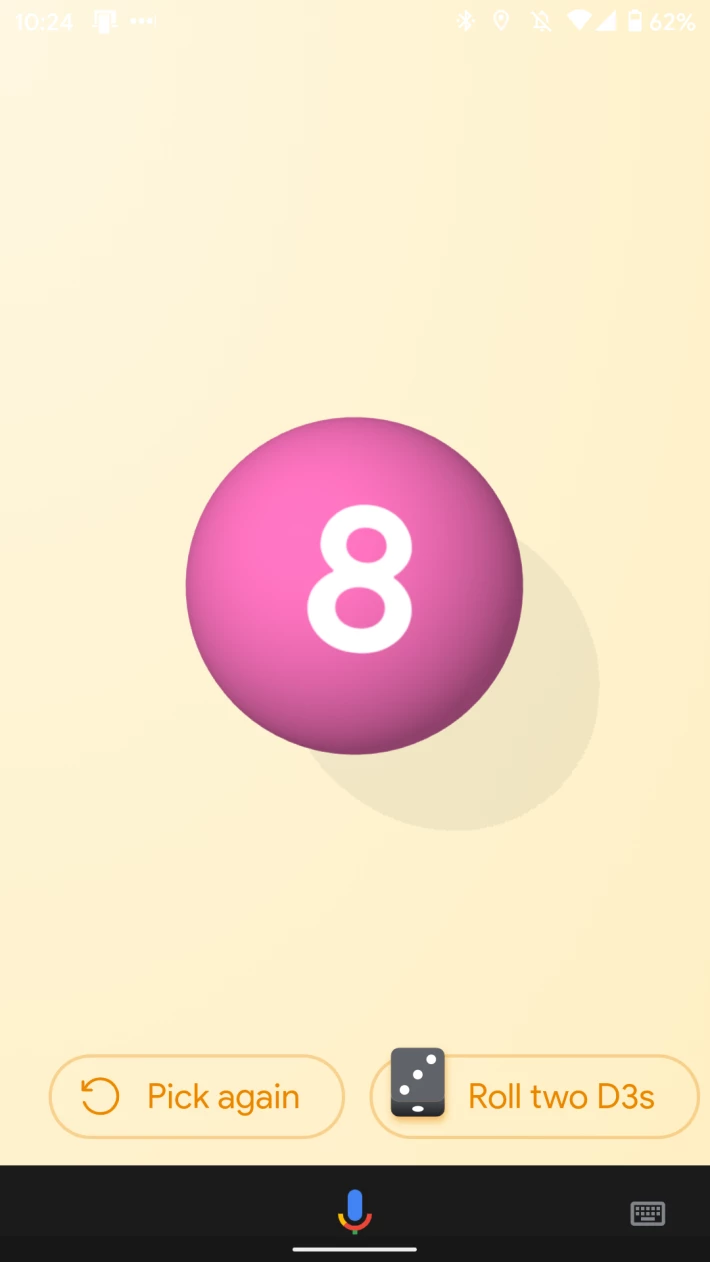 Random number from,