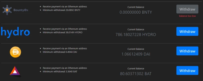 Publish0x Balance