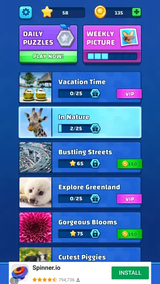 The puzzle game