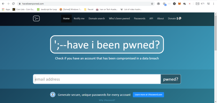 https://haveibeenpwned.com