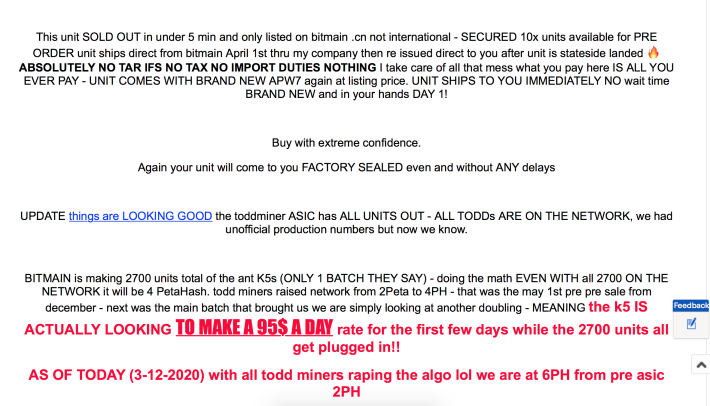 https://www.ebay.com/itm/Antminer-K5-Eaglesong-BITMAIN-ASIC-Over-1TH-s-CKB-No-Tariffs-Ships-From-USA-/174207755288