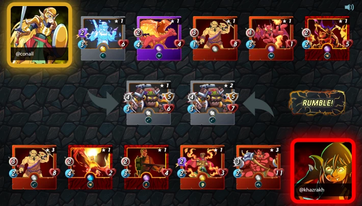 The combat screen
