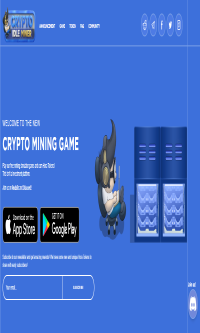 CryptoIdleMiner Website
