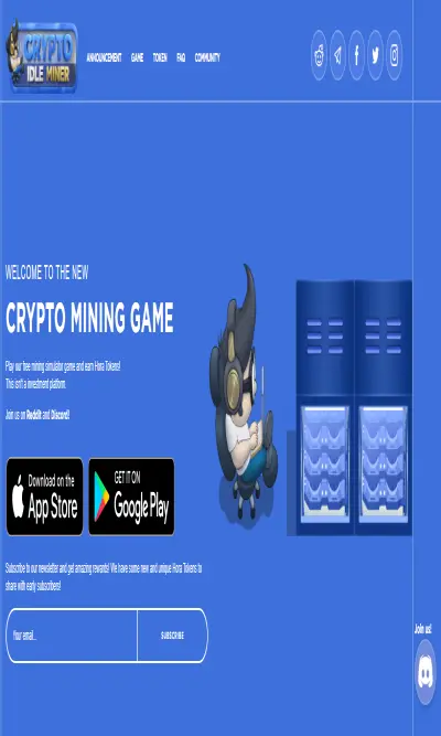 CryptoIdleMiner Website