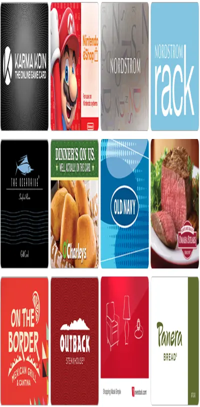gift cards