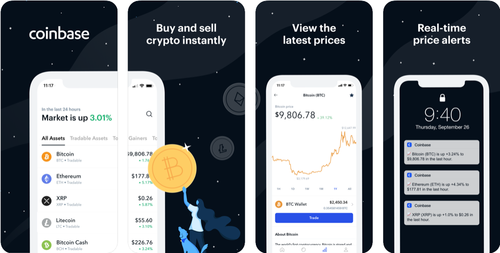 Appli Coinbase iPhone