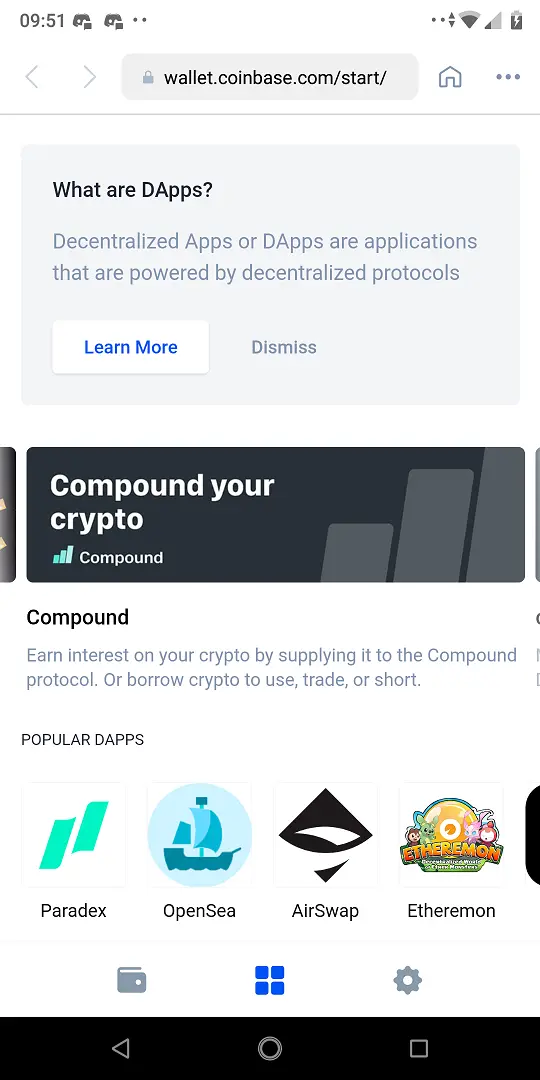 Coinbase Wallet dApps