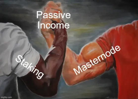 Staking & Masternodes both give you a passive income