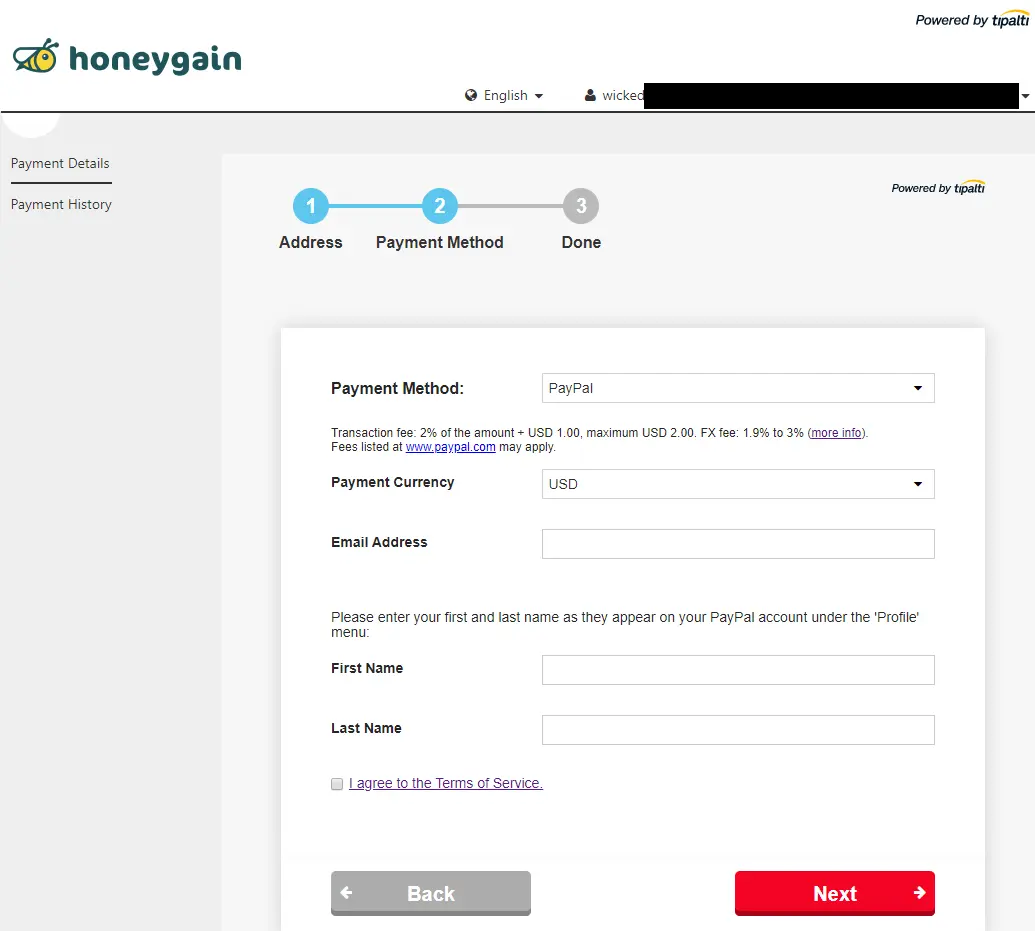 HG 7 Payment Method
