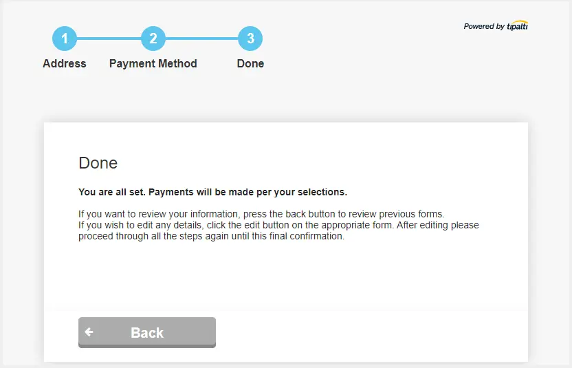HG 9 Payment Request Complete
