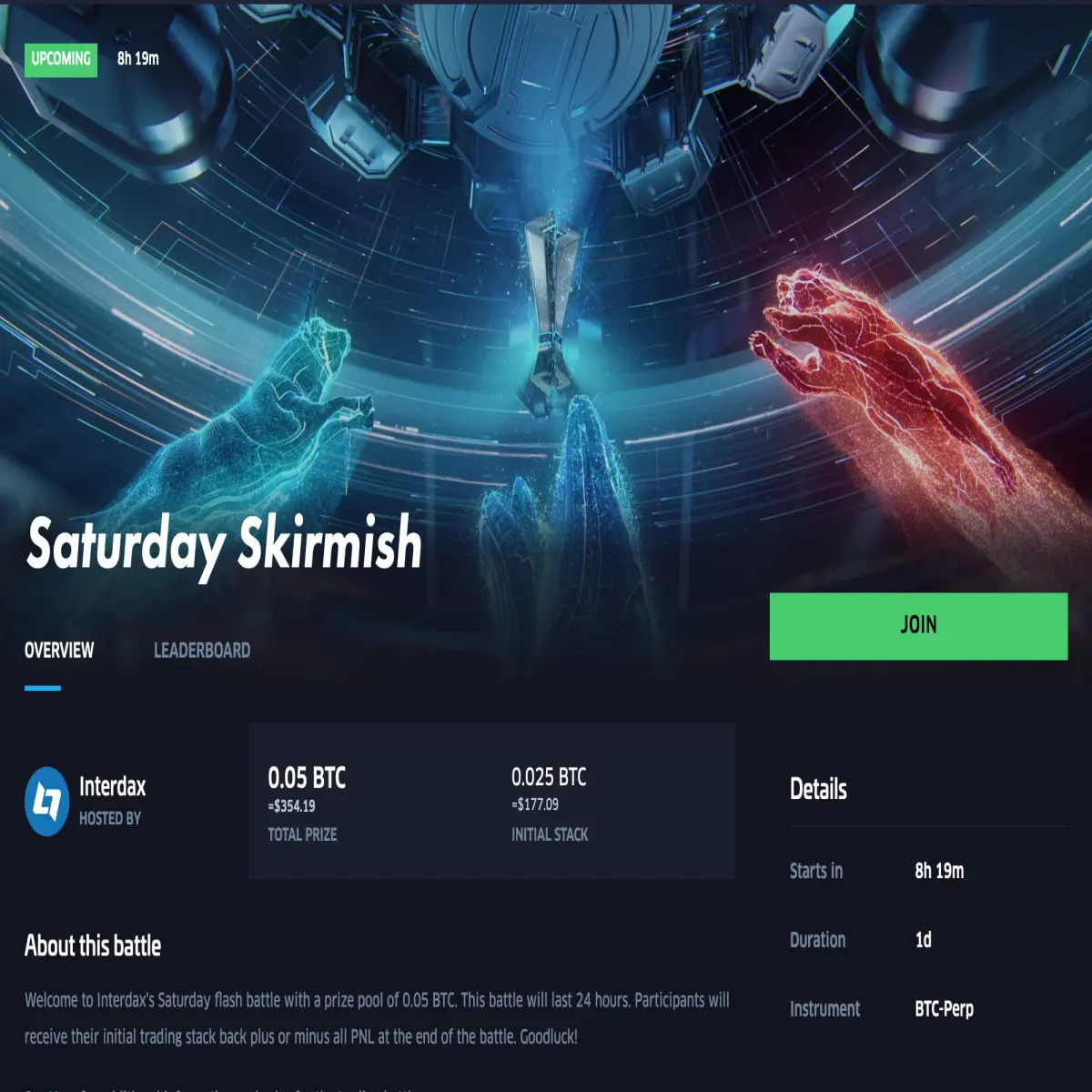 Saturday Skirmish trading battle