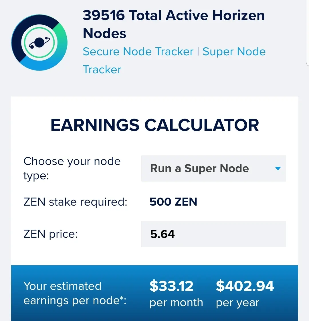 Source : HORIZEN SUPER NODE