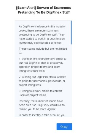 A screenshot of a warning on the listing page