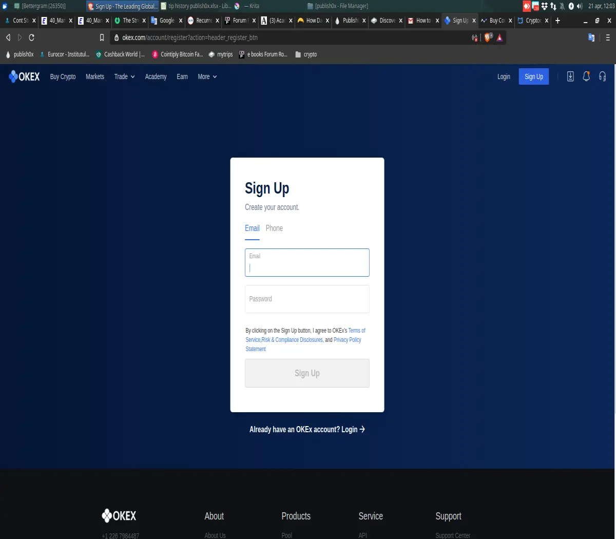 okex signup
