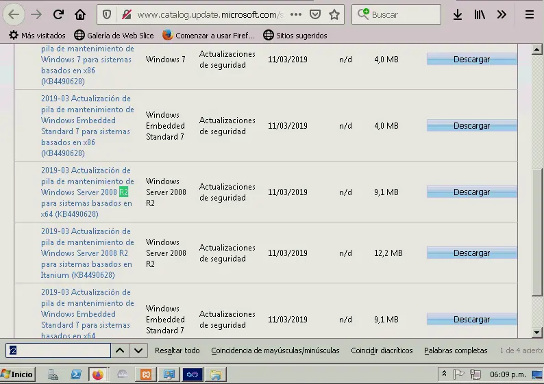 Descargar actualización