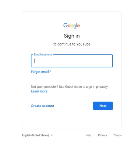 Sign-in email