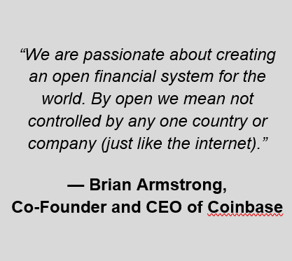 open source financial ystem by Co founder and CEO of coinbase