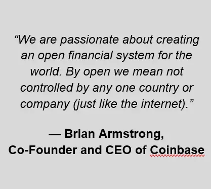 open source financial ystem by Co founder and CEO of coinbase