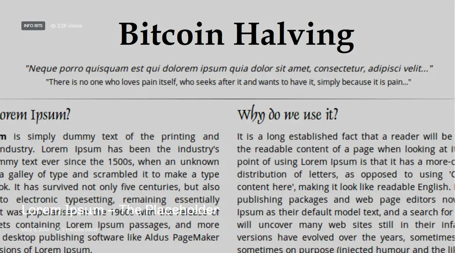 halving ipsum