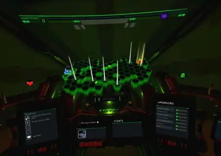 The map screen from BattleZone VR