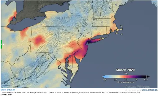 Air Pollution March 2020 in USA